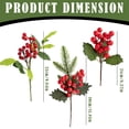 thumbnail image 3 of Christmas Tree Picks, Artificial Christmas Picks, Red Berry Picks Stems, Fake Holly Berries Picks, Faux Greenery Pine Picks, Red Berry Picks and Sprays for DIY Tree Garland Wreath Vase Decor, 3 of 7