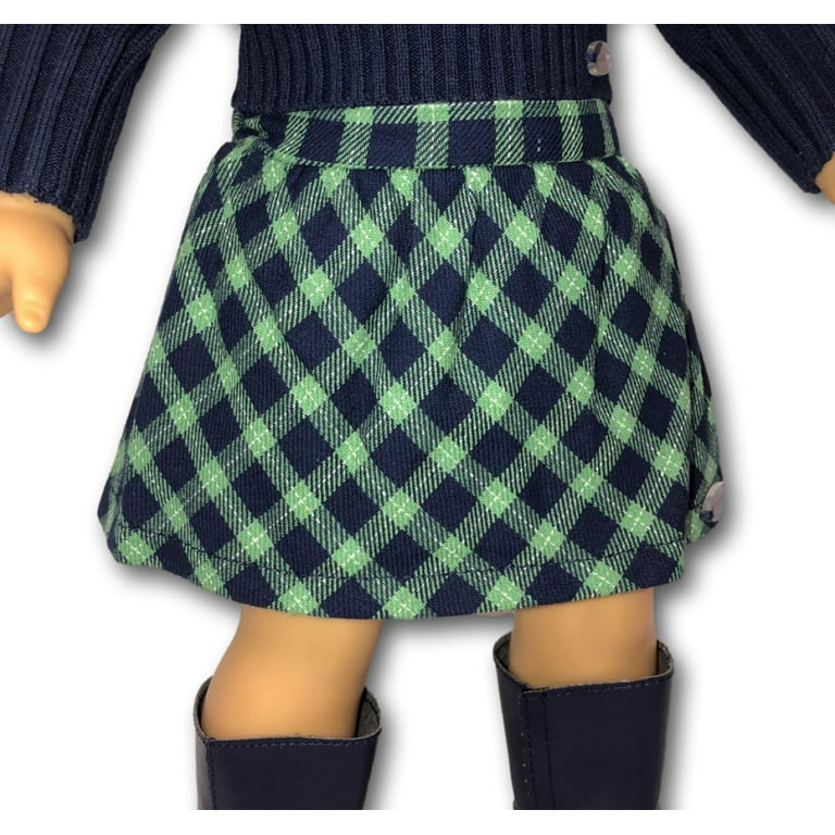 American Girl Doll Outfit Janie and Jack Tartan Plaid Party Skirt for 18" Dolls (Doll not Included)