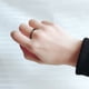 thumbnail image 5 of EeaseMX Anillo de pareja de plata con apertura decorativa para hombre, 5 of 8