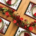 thumbnail image 5 of Merry Christmas White Placemats Set of 4 Black Red Plaid Xmas Tree Snowflake Elk Printed Table Mats Waterproof Reusable Place Mats for Dining Table Decor 12x18 Inch, 5 of 6