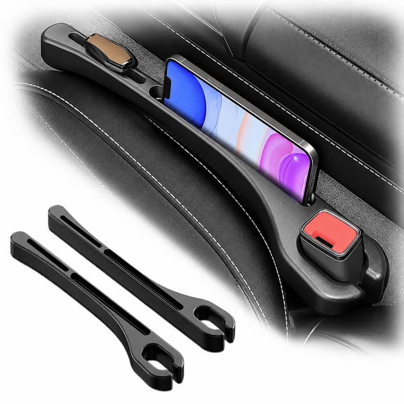 2PCS Car Seat Gap Filler Organizer with Phone Holder Universal Fit Car SUV Truck Fill The Gap Between Seat & Console