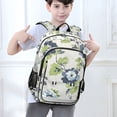 thumbnail image 6 of FORMRS Unisex School Backpack 17" Student Travel Bag with Laptop Compartment, Light Floral Pattern, 6 of 7