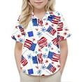 thumbnail image 4 of ZACPNCV Boys Flag Shirts 4th of July T-Shirt Kids Cotton Patriotic Tops Tee Independence Day Clothes Multicolor 8-9 Years, 4 of 9