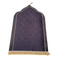 thumbnail image 4 of yuksok Islamic Prayer Rug Home Embossing Soft Worship Kneel Thick Prayer Carpet Mat purple gray, 4 of 9