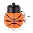 thumbnail image 3 of Botella Mainstays de Plástico Plegable en Forma de Balón de Básquetbol para Bebidas Frías de 550 ml., 3 of 4