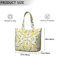 thumbnail image 5 of Lightweight Weekender Bag with Bright Lemon Floral Prints Large Capacity Travel Tote Bag Featuring Modern Yellow Fruit Retro Summer Design, 5 of 5