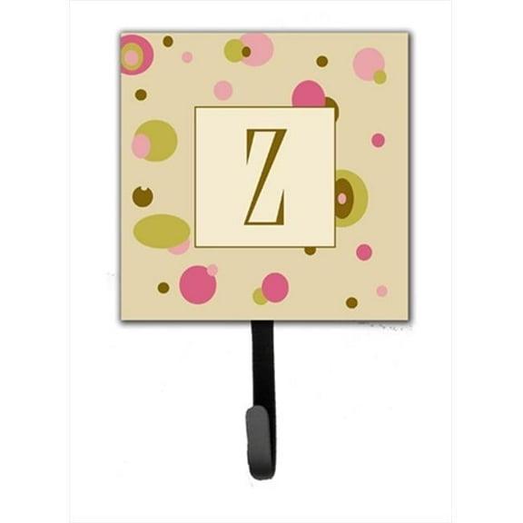 Letter Z Initial Monogram - Tan Dots Leash Holder Or Key Hook