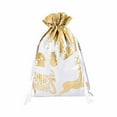 thumbnail image 2 of WRXMIJNHGSA Papier d'Emballage Cadeau à Moins de 5$ Sac Cadeau de Noël Imprimé Mignon Père Noël Flocon de Neige Arbre de Noël Sac Cadeau à Cordon Sac en Aluminium de Noël, 2 of 9