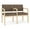 Castillo Brown, variant on Lenox Wood Reception Waiting 2-Seat Tandem Seating / Natural Wood / Black