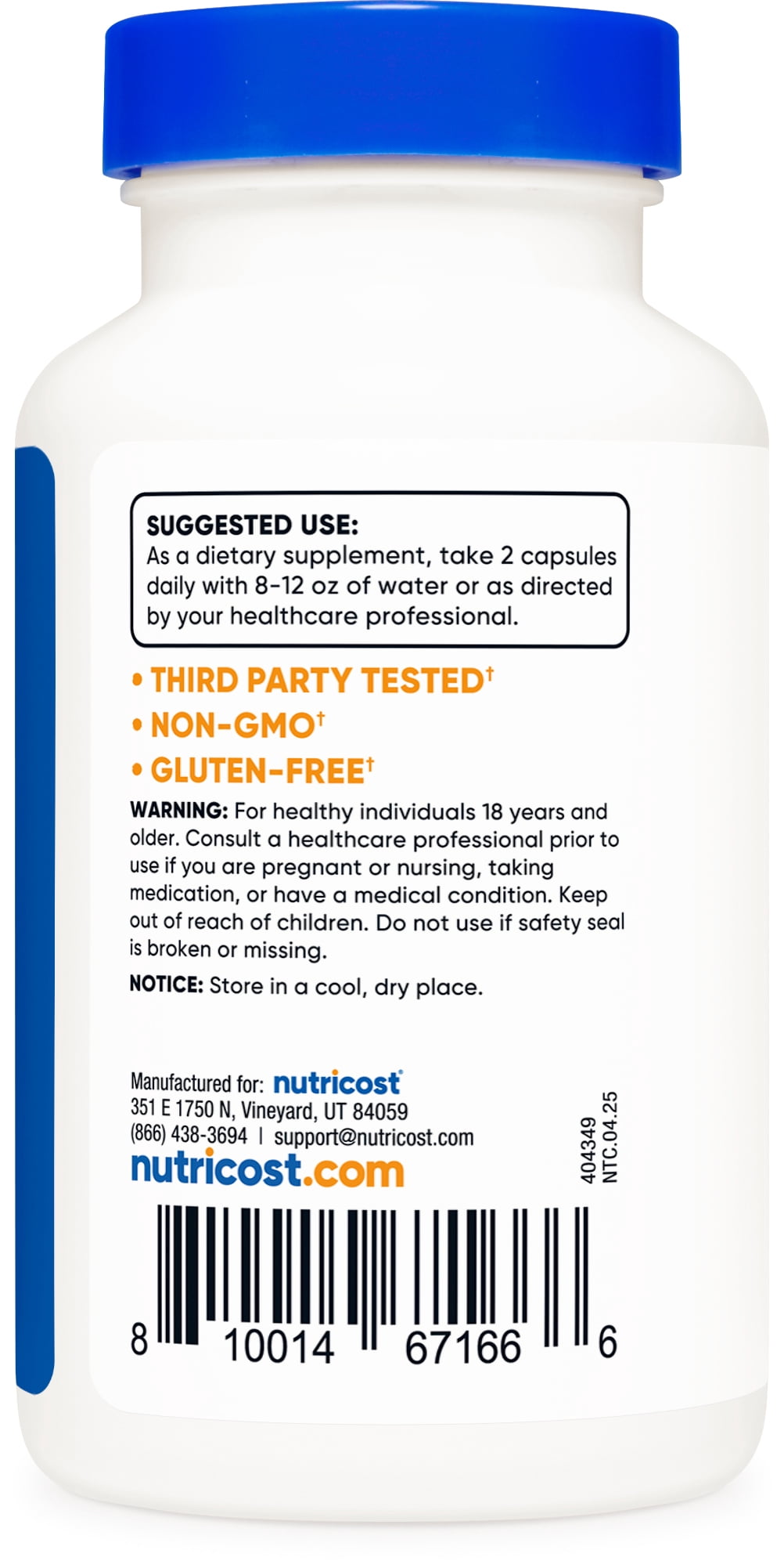 Nutricost Alpha Lipoic Acid 600mg Per Serving 120 Capsules, 60 Servings - Non-GMO Supplement