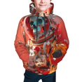 thumbnail image 2 of Bingfone Space Skeleton Art Pattern Youth Classic Hoodies Soft Hooded Pullover Sweatshirts for Girls and Boys, 2 of 6