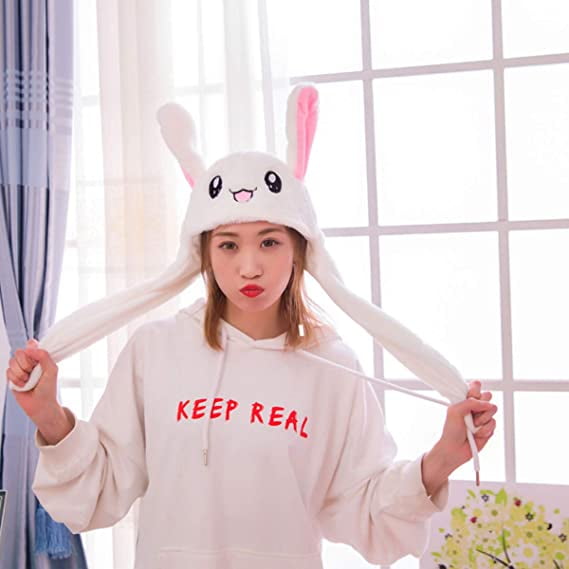 Rabbit Hat Ear Moving Jumping Hat Funny 