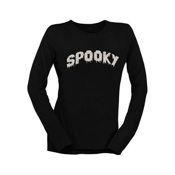 Creepy Dripping Font Halloween Graphic - Women's Long Sleeve