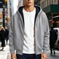 thumbnail image 3 of Stamzod Zip Up Hoodie Men Fall Winter Long Sleeve Drawstring Hooded Jackets Casual Cotton Oversized Hoodies with Pockets, 3 of 8