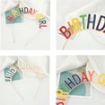 thumbnail image 6 of Memeyou Colorful Birthday Girl Headband Crowns tiaras for Women Princess Rhinestone Sweet Funny Happy Party Gifts Accessories Rainbow, 6 of 7