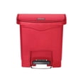 thumbnail image 2 of Rubbermaid Commercial Products-18 83563 Poubelle en Plastique Profilée Mince à Pédale, 4 Gallons, Rouge, 2 of 2
