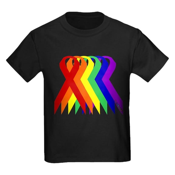 CafePress - Ribbons For All Kids Dark T Shirt - Dark T-Shirt Kids XS-XL