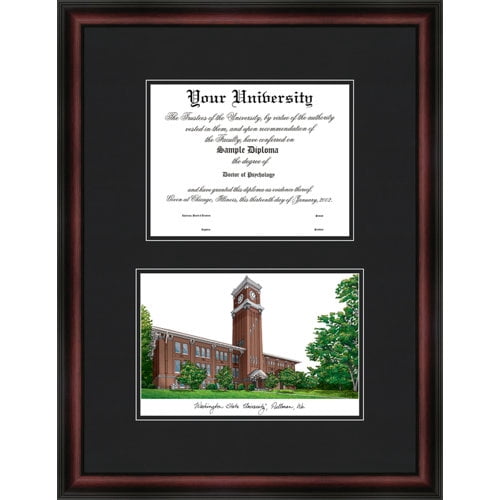 Campus Images NC993D-1411 11 x 14 in. University of North Carolina, Charlotte Diplomate Diploma Satin Mahogany Frame