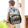 thumbnail image 7 of PVC Transparent Backpacks Clear Backpack for Travel and Outings Hand-drawn Shell Pattern, 7 of 7