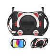 thumbnail image 1 of Case for Apple iPad 10th Generation Case 10.9 Inch 2022, Silicone Shockproof Protective Cover with Pencil Holder, Handle Grip, Kickstand and Shoulder Strap, 1 of 7