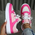 thumbnail image 3 of Comfortable Lightweight Sneakers for Men and Women in White & Pink, Colorblock Design - Ideal for Walking and Commuting, 3 of 6