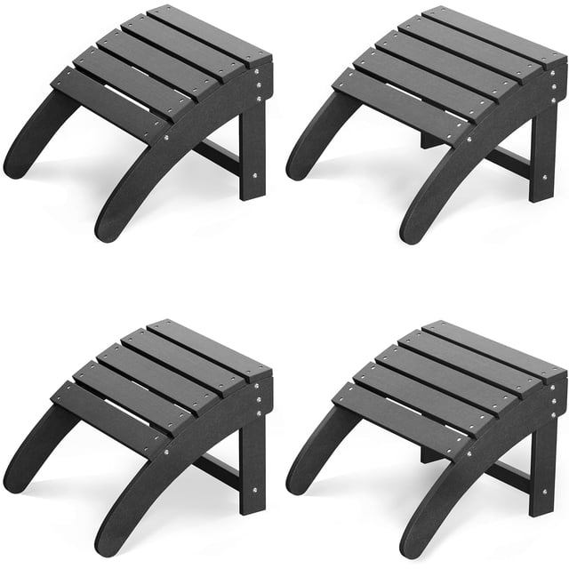 Repose-pieds Ottoman Adirondack en HDPE pour Chaise Adirondack, Tabouret Repose-Pieds d'Extérieur en Résine Résistant aux Intempéries pour Piscine, Véranda, Pelouse et Cour Arrière