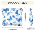 thumbnail image 3 of PU Leather Coin Purse Wallet Compact Water-Resistant Card Cases Money Organizers Blue Butterfly Pattern, 3 of 7