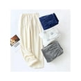thumbnail image 2 of Sunisery Women Flannel Fleece Pajama Pants Winter Thick Plush Warm Sleepwear Trousers with Pockets Drawstring, 2 of 5