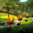 thumbnail image 2 of BToBackyard Landscape Stake Led Lamp Wrought Iron Auto Lighting Outdoor Dustproof Classic Retro Metal Garden Solar Flower Light, 2 of 10