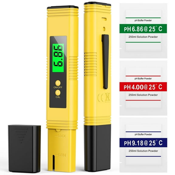 All-New pH Meter for Water - High Accuracy Digital pH Tester (0.01 Precision) with UL Certification and 3 pH Calibration Powders - Ideal for Home Water,Hydroponics,Aquariums,Pools,and More