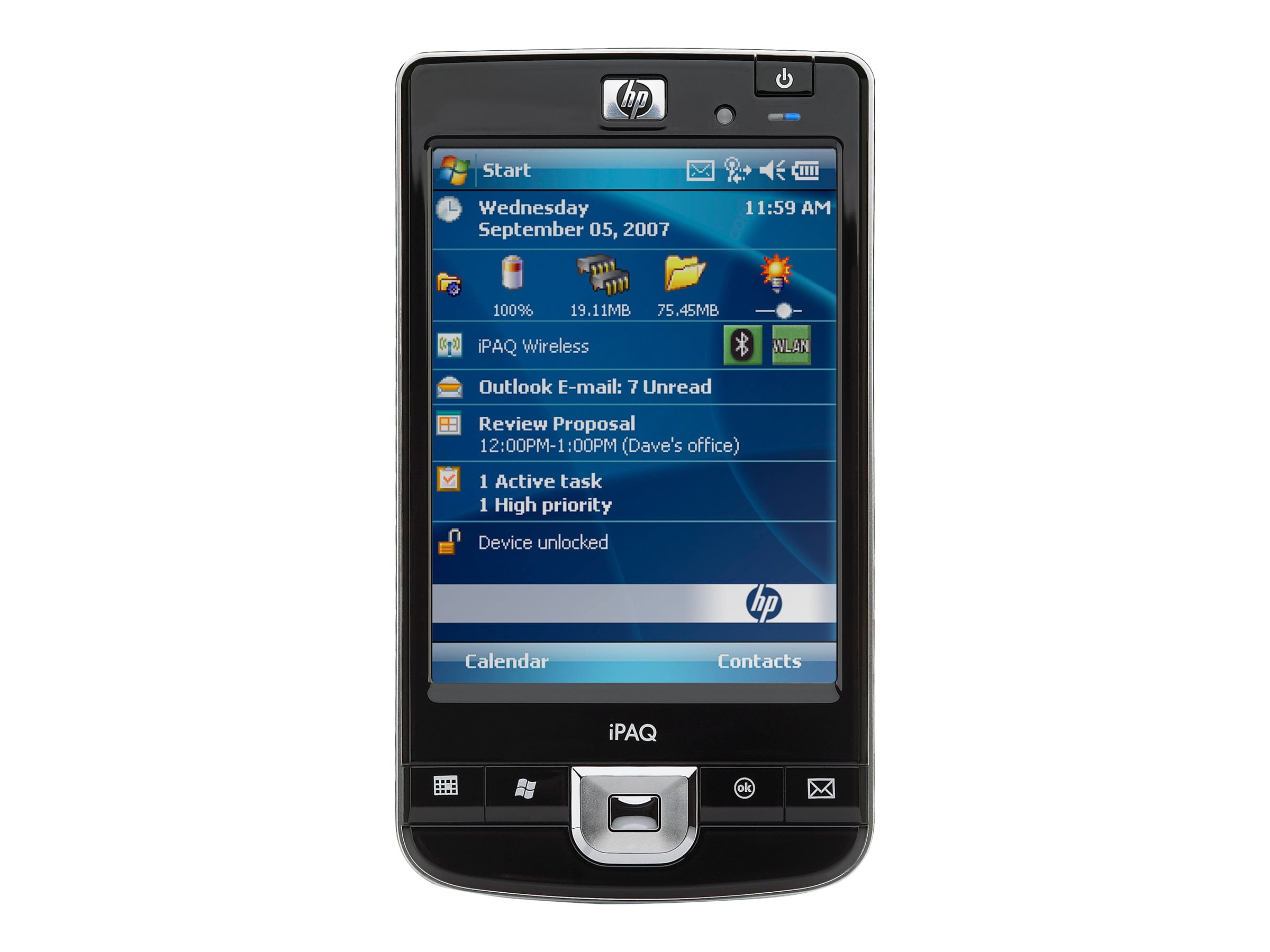HP iPAQ 210 Handheld Win Mobile 6.0 Classic 4" color TFT (640 x