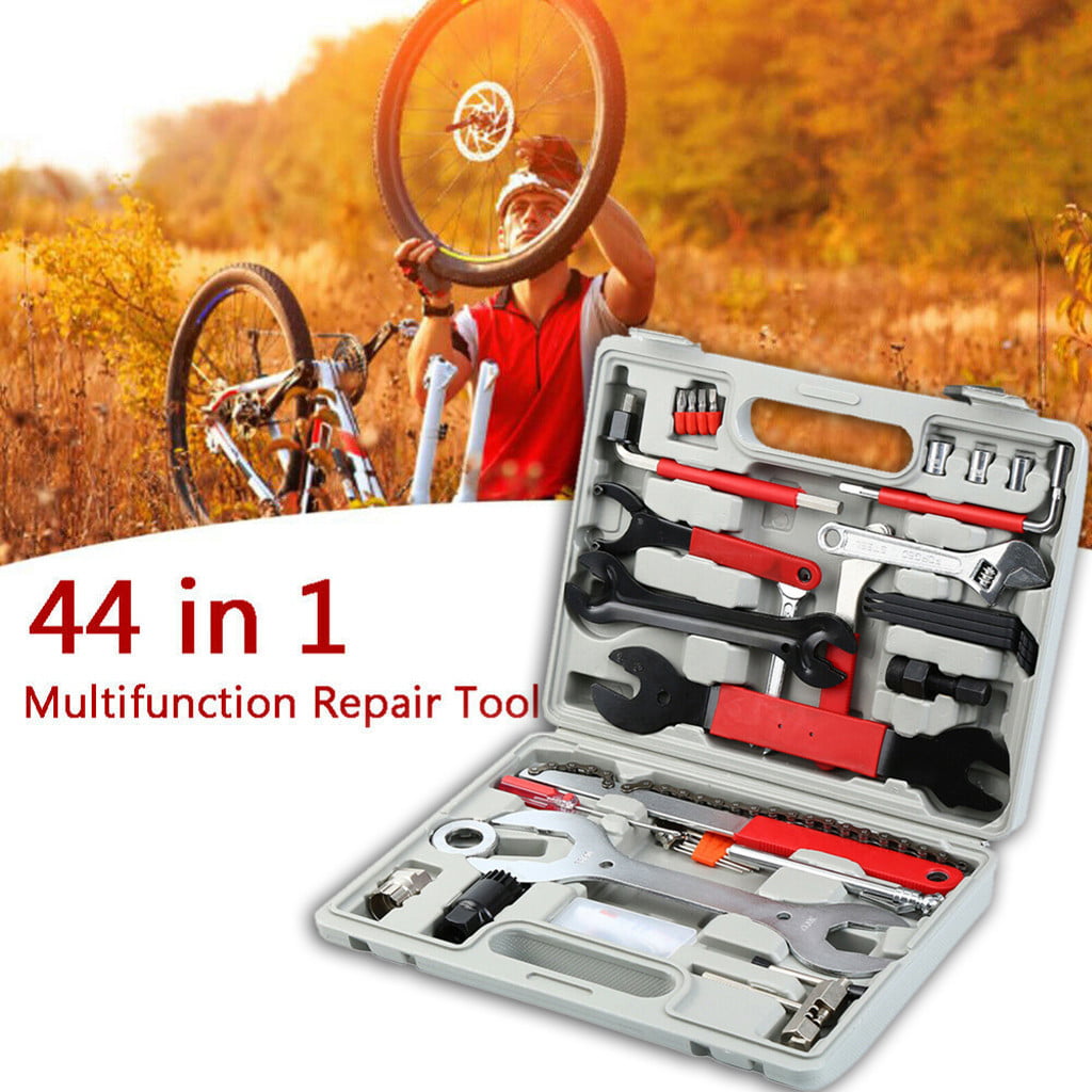 44PCS Complete Bike Bicycle Repair Tools Tool Kit Set Home Mechanic Cycling New 