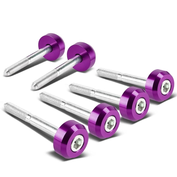 DNA Motoring LCA-BT-PP For 1988 to 2001 Civic / Acura Integra 6pcs Rear Lower Control Arm Dress -Up Washer+Bolts (Purple) 91 92 93 94 95 96 97 98 99 00