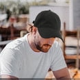 thumbnail image 4 of Gorra de béisbol sólida de primavera y verano para hombres y mujeres, gorra de lengüeta de pato suave negra, 4 of 6
