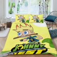 thumbnail image 2 of Johnny Test Conjunto de sábanas temático, trío de piezas, cómodo y amigable con la piel, diseño único, regalo de decoración para el hogar para familiares, amigos y fans,135cm *200cm, 2 of 6