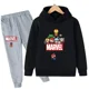 thumbnail image 3 of Sudadera con capucha y pantalones con estampado de Spiderman de Marvel para niños, 2 piezas, traje de primavera, otoño e invierno, ropa para niños y niñas, conjunto deportivo informal, 3 of 5