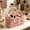 Pink, variant on Storage Basket, Fabric Quilted Organizer, Checkered Pattern with Bow & Handle, Ideal for Cosmetics, Snacks & Miscellaneous Items, Cute Desktop Home Decor