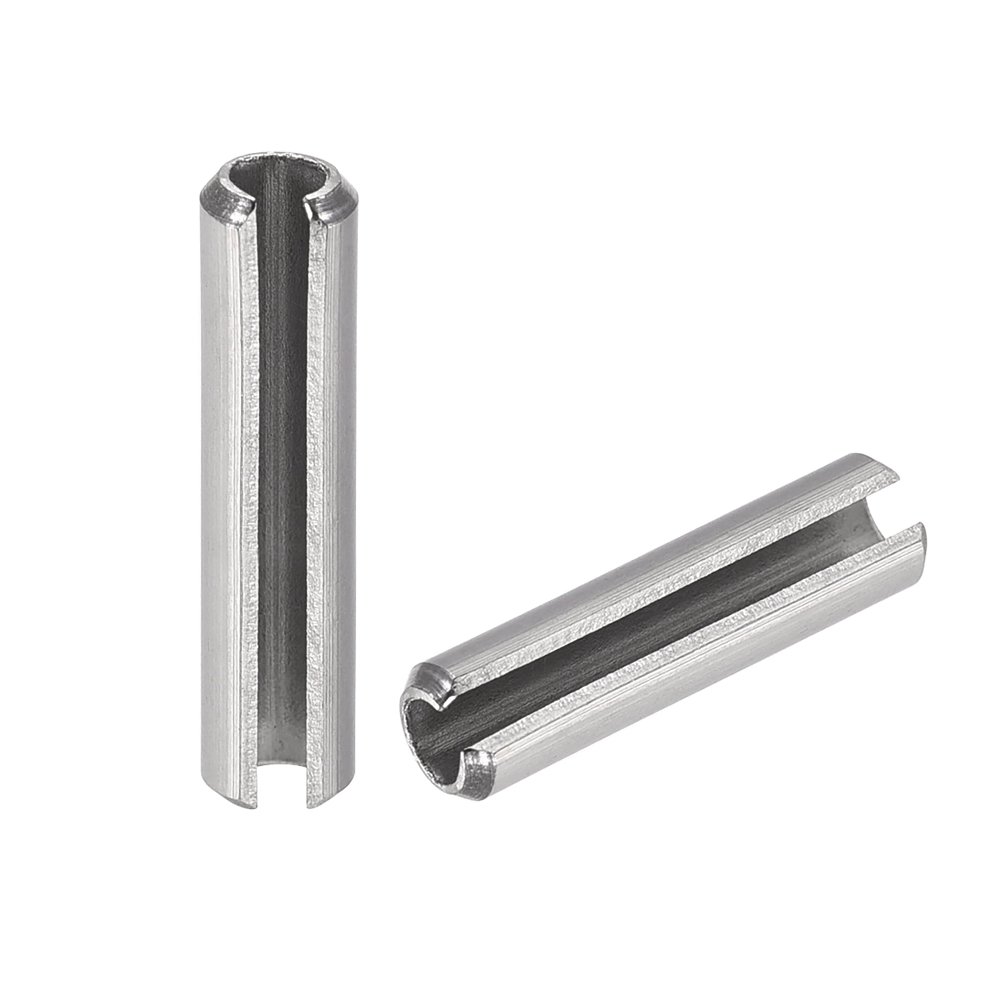 M5 x 35mm 304 Stainless Steel Split Spring Roll Dowel Pins Plain Finish 10Pcs 