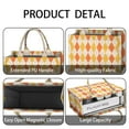 thumbnail image 4 of Large Capacity Tote Bag,Orange Yellow Checkerboard Checkered Pattern Handbag Fashion Luxury Tote Bag,15.7"x13"x 5.1" Inches,Laptop Compatible, 4 of 6