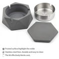 thumbnail image 3 of Concrete ashtray with geometric lid Outdoor ashtray ashtray, 3 of 5