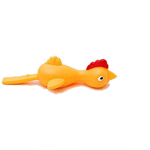 Bwiyojiz Novelty Funny Toy Toys Flying Chicken Flicking Rubber Chickens Sling Shot Gag Gifts for Adults Party Favors Birthday Goodie Bags Stuffers Classroom, Home Gifts