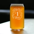 thumbnail image 2 of Bevvee Beer Can Pint Glass 16 oz Cheers 1 Year 1st Anniversary Gifts Beer Glasses, 2 of 4