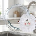 thumbnail image 4 of Unique Bargains Cute Sheep Chenille Hanging Hand Towel for Bathroom White/Pink 6" x 6", 4 of 6
