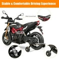 thumbnail image 3 of Gymax 12V Licensed Kids Ride On Motorcycle w/ Headlight Training Wheel Black, 3 of 8