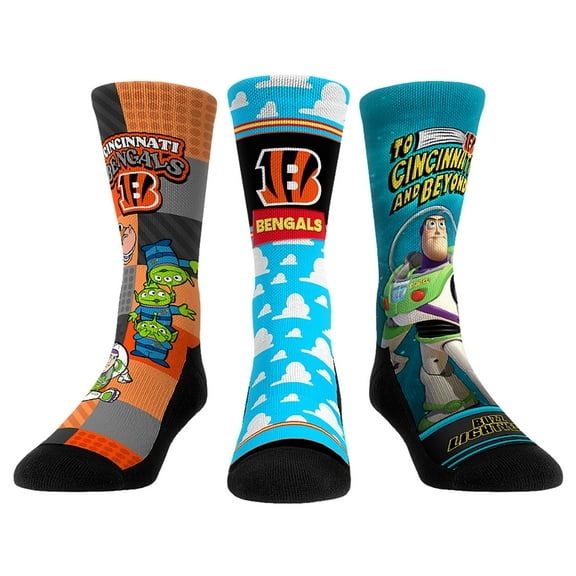 Unisex Rock Em Socks Cincinnati Bengals Toy Story 3-Pack Crew Socks