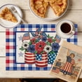 thumbnail image 6 of Patriotic Placemats Set of 4 Red White Blue Washable Heat Resistant for 4th of July Independence Day BBQ Party Table Decor, 6 of 6