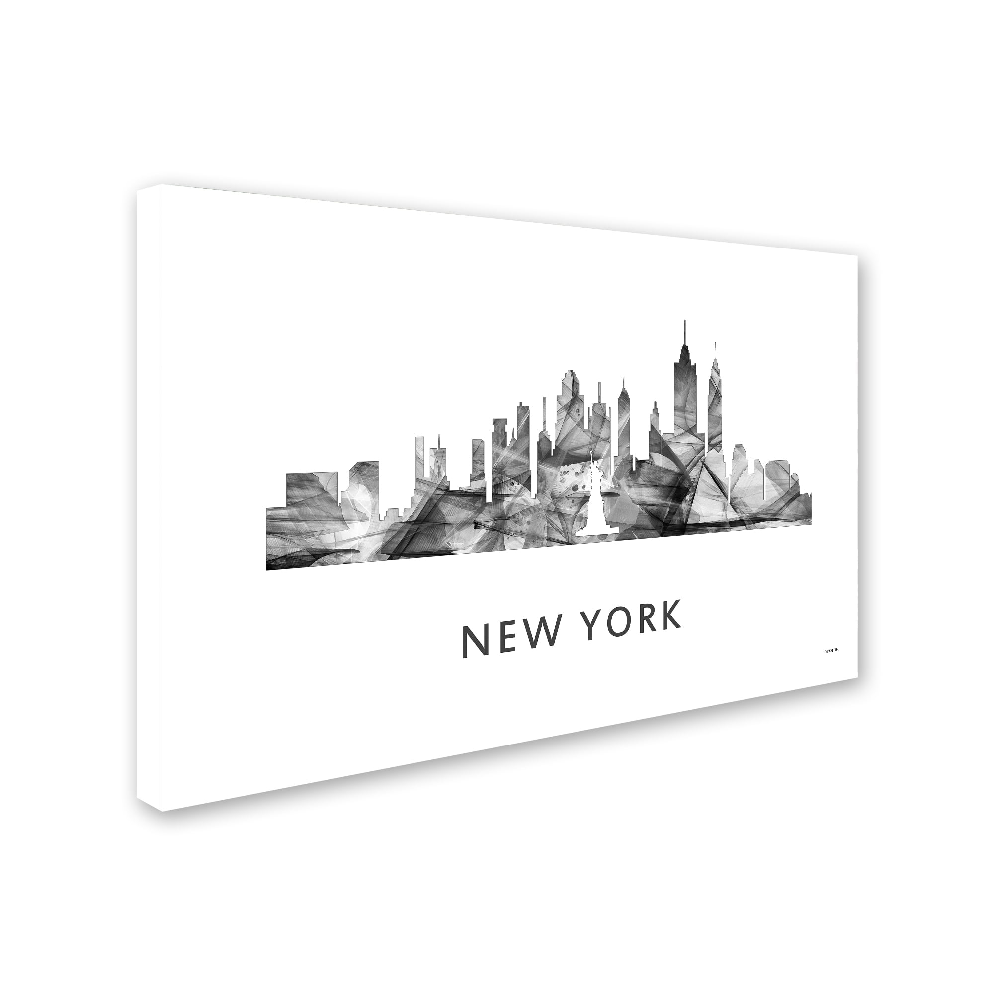 Trademark Fine Art 'New York New York Skyline WB-BW' Canvas Art by Marlene Watson