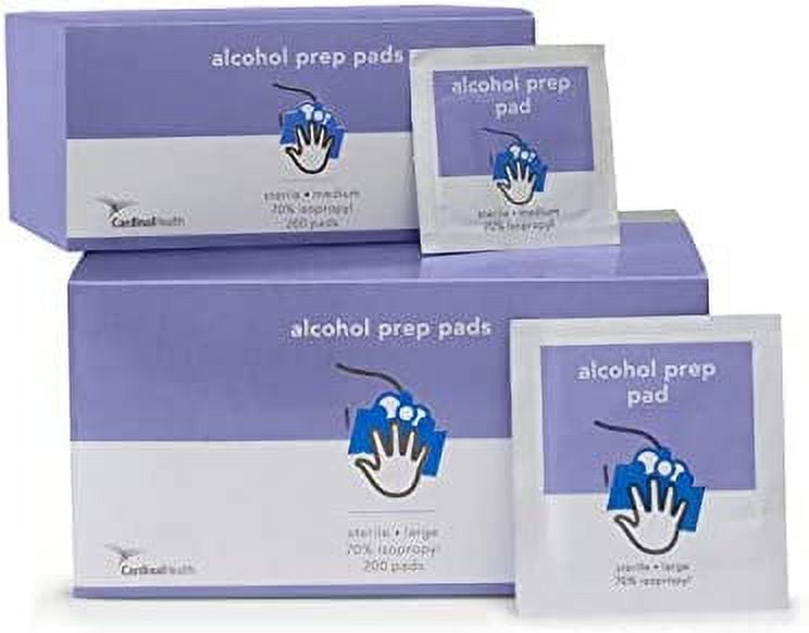Alcohol Prep Pads Large Wipes 70 Isopropyl Box 200 Walmart