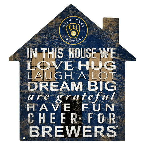 Milwaukee Brewers 12'' Team House Sign