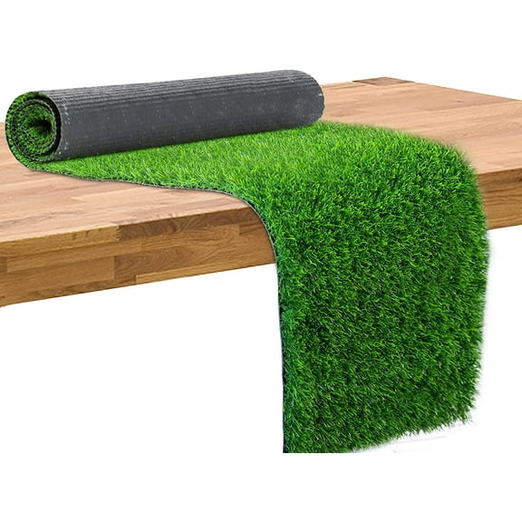 Artificial Grass 12" x 36" Table Runner, Fake Grass Table Decor for Indoor Outdoor Birthday Banquet, Wedding Party and Holiday Activities